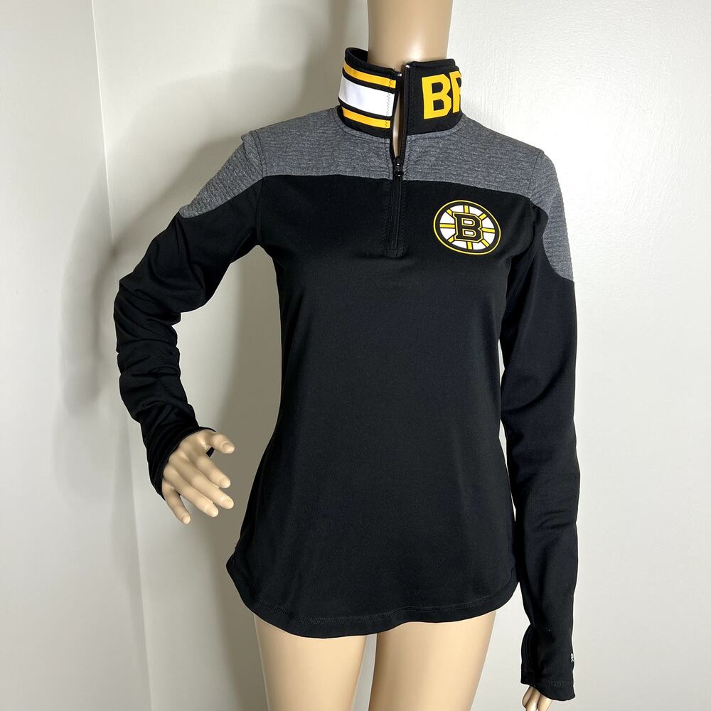 Reebok Boston Bruins NHL 1/4 Zip Athletic Top